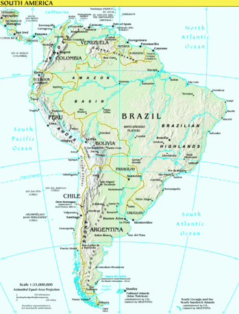 Mapa de South America