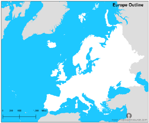 Map of European Continent