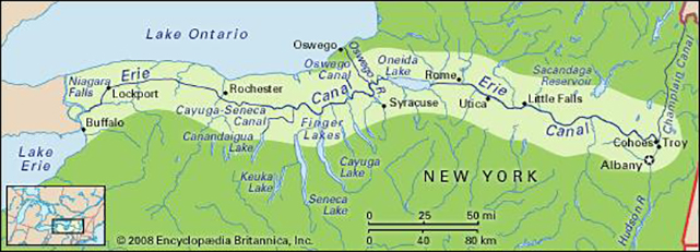 erie canal map