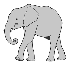 Cartoon elephant.