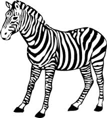 Cartoon zebra.