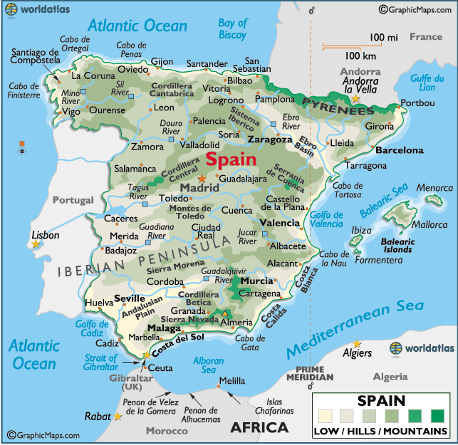 Map  of Spain