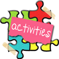 puzzles pieces with the word activities