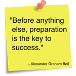 post-it of Alexander Graham Bell's quote