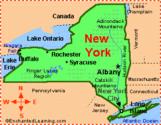 map of New York State