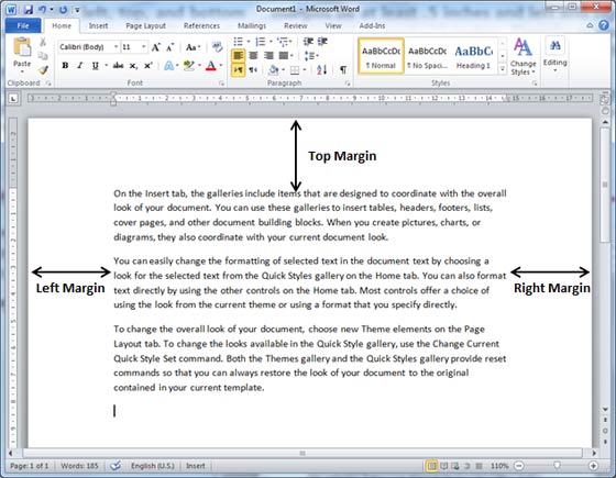 microsoft word 2007 not showing top margin in normal template