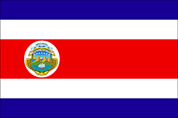 la bandera de Costa Rica