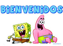 Spongebob y Patrick dice "Bienvenidos"