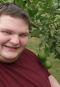 Seor Taylor with a lime tree