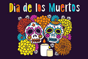 dia de los muertos skulls