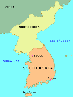 map of Korea