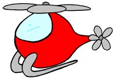 cartoon helicopter stamp