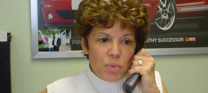Kathie on Phone
