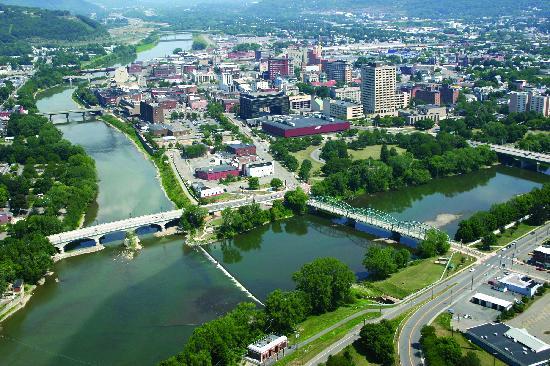 Binghamton with rivers