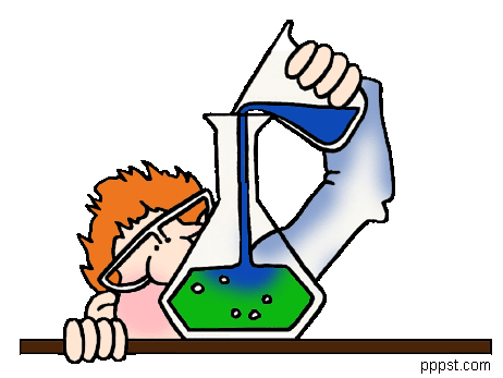 scientist pouring