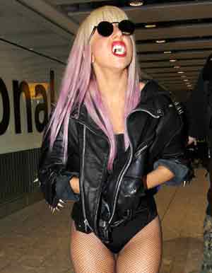 Lady Gaga Walks Through Airport